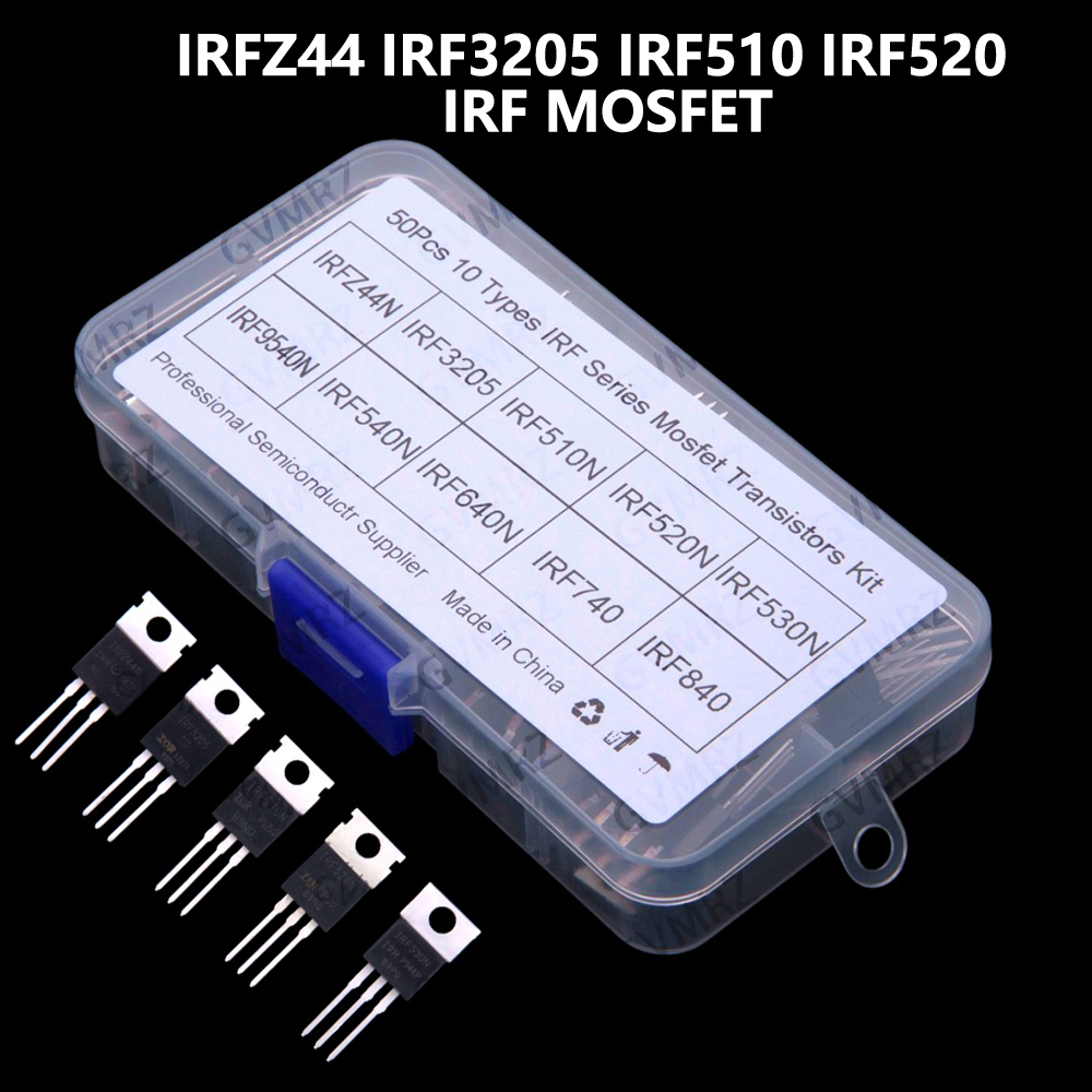 Mosfet Transistor Set - 10 Values ​​50 PCS IRF510 IRF520