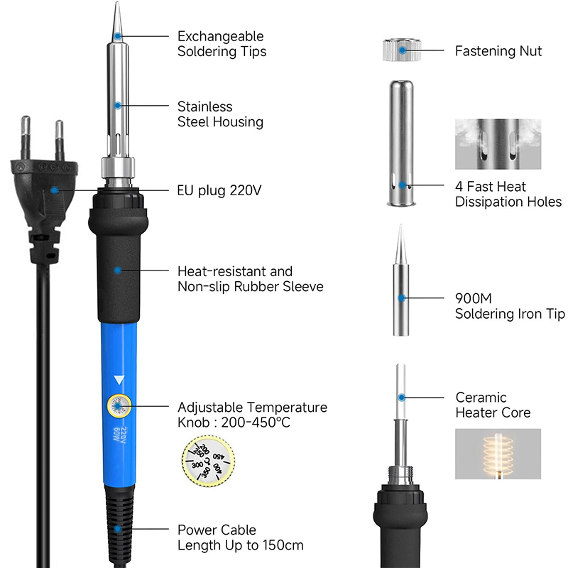 Adjustable Temperature 220V 60 - Diy Electronics Storage ulasan dan harga