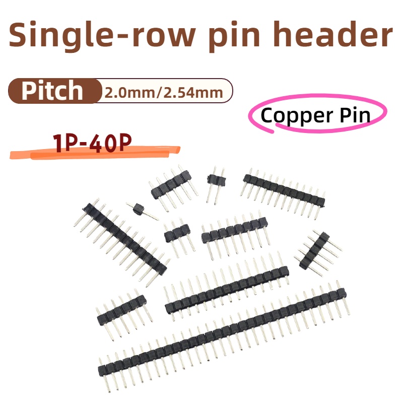10PCS, 2.54mm Pitch Single/Dua - Male Female Header Pin ulasan dan harga