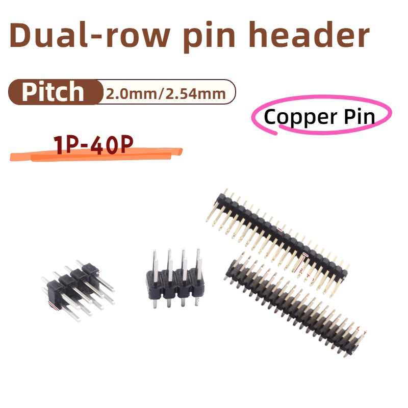 10PCS, 2.54mm Pitch Single/Dua - Male Female Header Pin ulasan dan harga