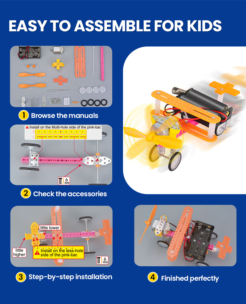 6 Set Robotics Kit Science Exp - Diy Robot Electronics Kit ulasan dan harga