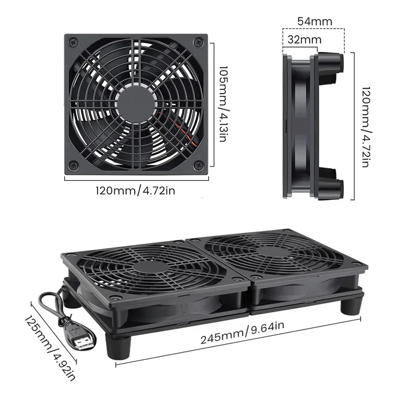 Router Cooling Fan High Airflo - Diy Electronics Case ulasan dan harga