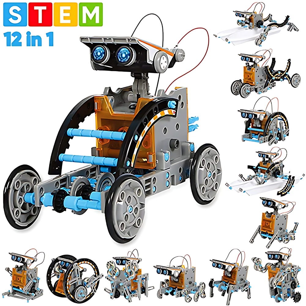 Solar Robot Building Blocks 12 - Diy Robot Electronics Kit ulasan dan harga