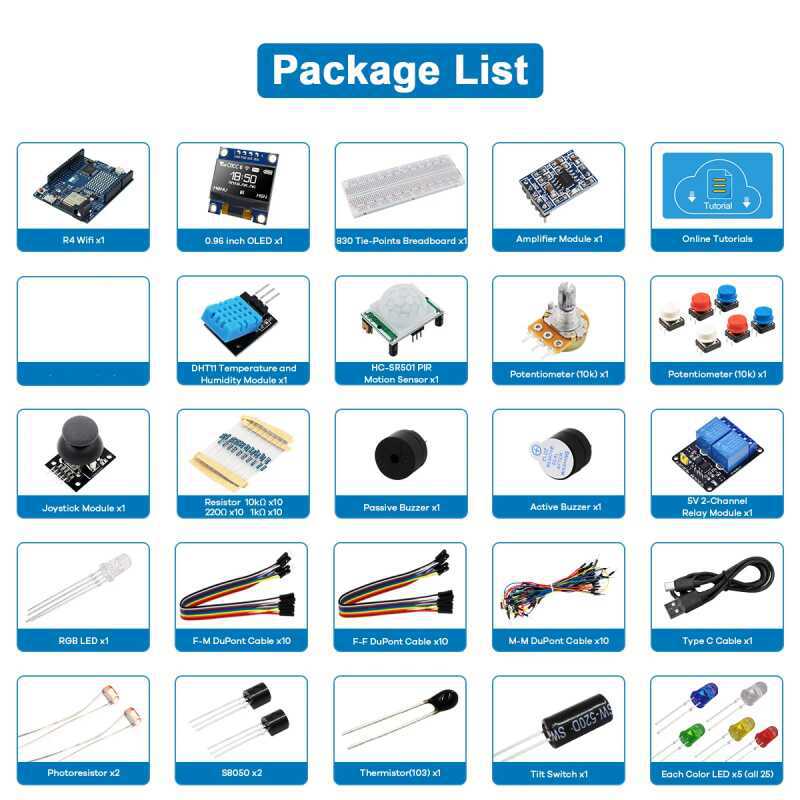UNO R4 WiFi Compatible Develop - Diy Electronics Components Kit ulasan dan harga
