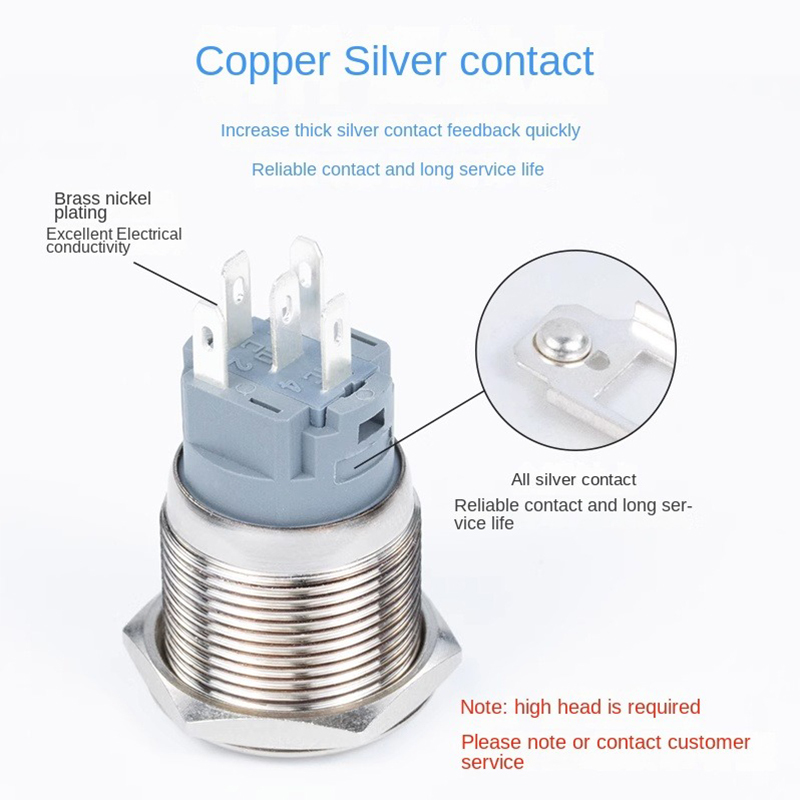 12/16/19/22mm Metal Push Butto - Push Button Tactile ulasan dan harga
