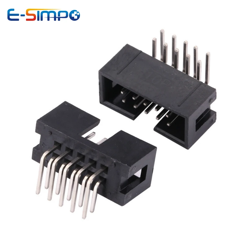 10pcs DC3 2.54mm DIP RA Right  - Male Female Header Pin ulasan dan harga