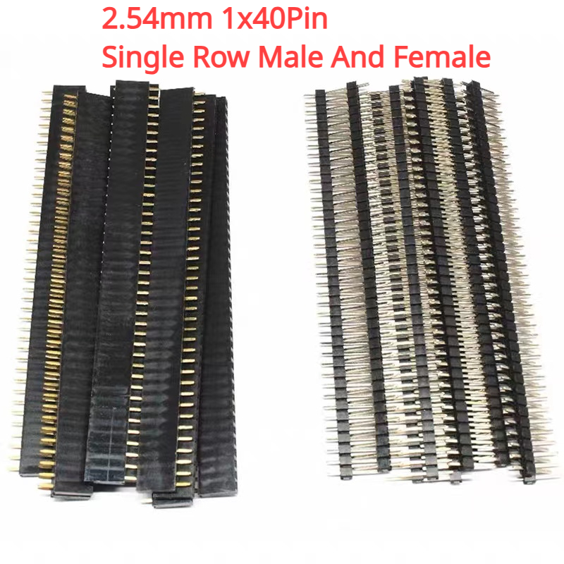10PCS 1x40Pin 2.54mm Pitch Sin - Male Female Header Pin ulasan dan harga