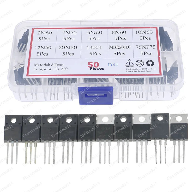 50Pcs 10Values TO-220 Mosfet F - Mosfet Transistor Set ulasan dan harga