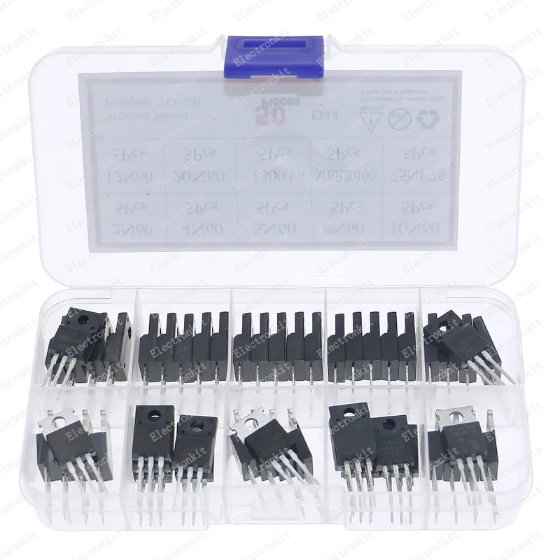 50Pcs 10Values TO-220 Mosfet F - Mosfet Transistor Set ulasan dan harga