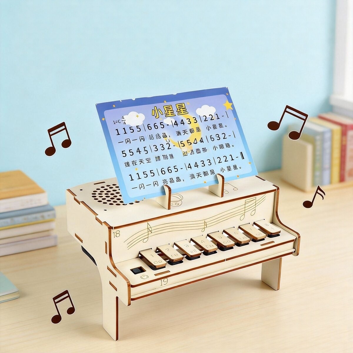 DIY Wooden Electronic Piano Mo - Diy Electronics Components Kit ulasan dan harga