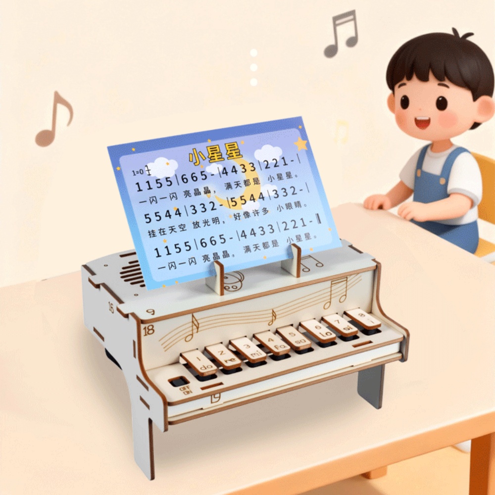 DIY Wooden Electronic Piano Mo - Diy Electronics Components Kit ulasan dan harga