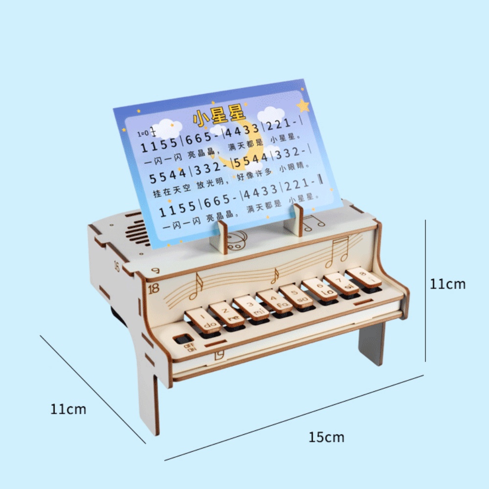 DIY Wooden Electronic Piano Mo - Diy Electronics Components Kit ulasan dan harga